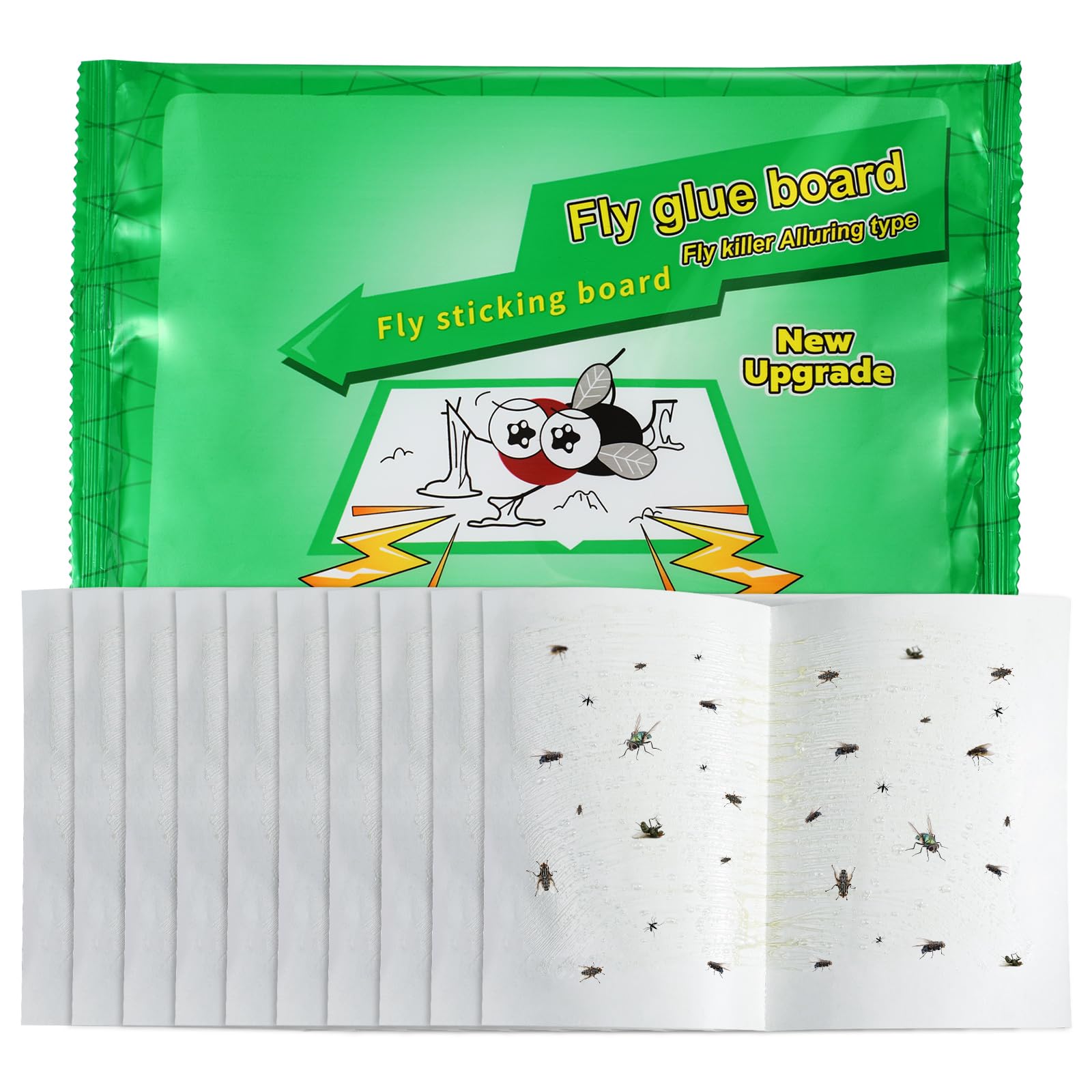 HASTHIP® 10-Count Adhesive Fly Trap for Kitchen & Garage Non-Toxic Adhesive Large Surface Odorless Insect Catcher for Flies, Mosquitoes, Bugs HASTHIP® 10-Count Adhesive Fly Trap for Kitchen & Garage Non-Toxic Adhesive Large Surface Odorless Insect Catcher for Flies, Mosquitoes, Bugs